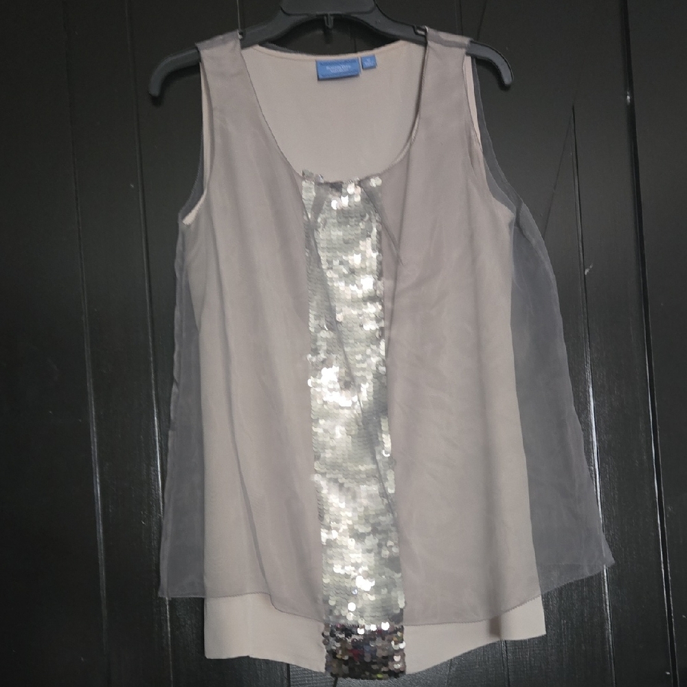Chico's Silver Sequin Women's Blouse
